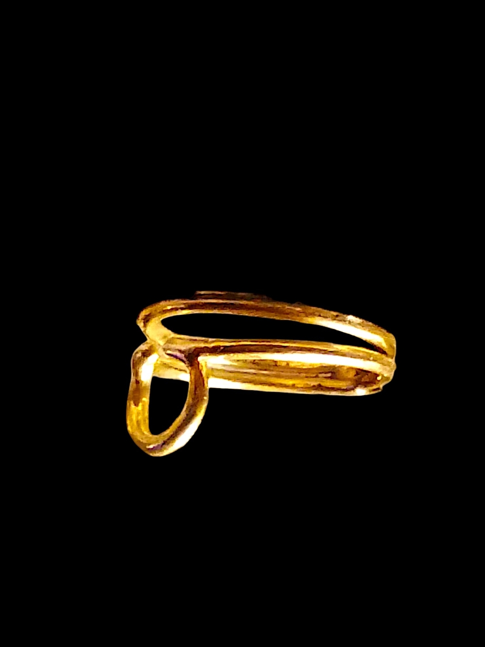 Minimalist Gold Loop Ring - Picture 4 of 5